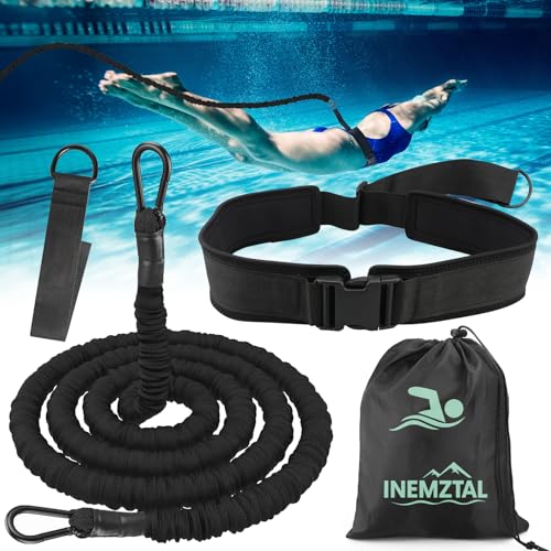 Premium Adult Swimming Belt for Pool, 3.5-8 m Swimming Belt with Elastic Rubber Bands, Swimming Aid Adults, Suitable for Beginners and Professionals, for Swimming Training