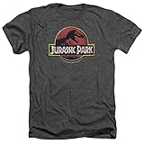 Jurassic Park Stone Logo Mens Heather Shirt