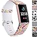 Maledan Compatible with Fitbit Charge 3 Bands, Paisley Pattern, Small