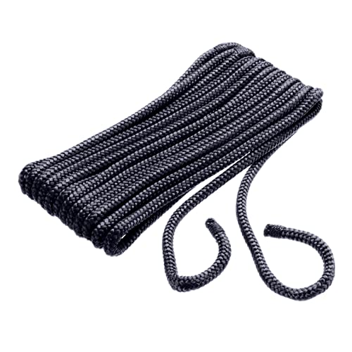 Seachoice Cabo de Amarre Negro de Nylon Doble Trenzado (6mm x 1,8m), Adultos Unisex