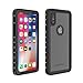 OUNNE Waterproof Case, Underwater Full Sealed Cover Snowproof Shockproof Dirtproof Waterproof Case with Built-in Screen Protector for (Black-Translucent Cover)