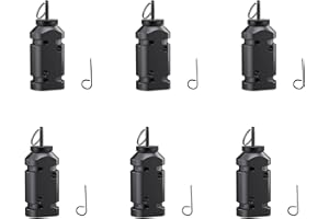 Wuden 6-Pack Perimeter Trip Alarm, Trip Wire Alarm Device, Camping 12 Gauge Bear Deterrent, Black(6PCS)