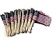 WINDSTRONG Lot of -100-4x6 Inch US American Hand Held Stick Flags Safety Ball Top Made in The USA primary