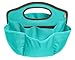 Find It Craft Bag Organizer Tote - Canvas Art Supply Caddy w/ 6 Compartments & 10 Storage Loops - Crafting Supplies Tote - Teal