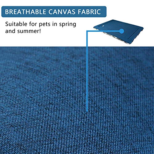 KROSER 24"/30"/36"/42"/48"/54" Dog Bed Reversible Mat (Warm & Cool) Stylish Pet Mat Pad High Density Foam Machine Washable Pet Bed for Dogs 25lbs-130lbs