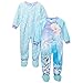Disney Toddler Girls Frozen Elsa 2-Pack Fleece Blanket Sleeper, Blue, 3T