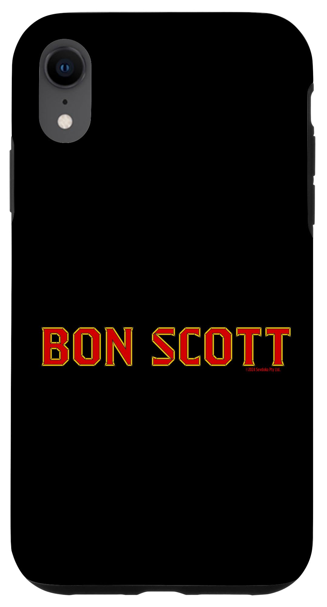 iPhone XR Bon Scott Red and Yellow Logo Case