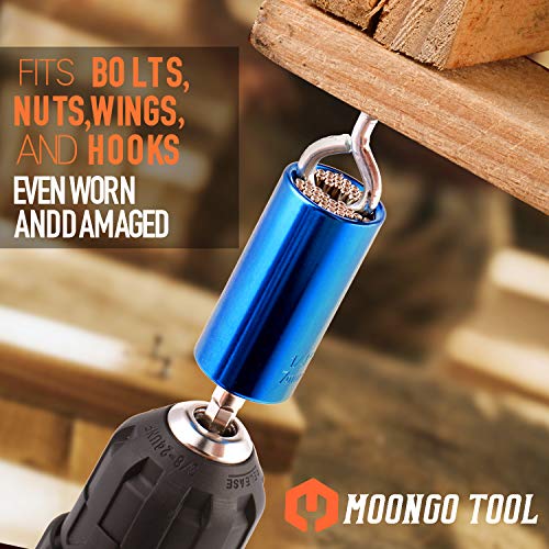 Moongo Tool Universal Socket, Gifts for Dad from Daughter Son - Christmas Gifts for Men, Father/Dad, DIY Handyman, Husband, Guys, Boyfriend, Him, Unique Tools for Men (7-19mm) Power Drill Adapter - Thumbnail 6