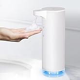 LAOPAO Automatic Soap Dispenser Foaming: Rechargeable Touchless Soap Dispenser Stainless Steel Foam Soap Dispenser for Bathroom Hand Soap Pump for Kitchen Xmas Gift, 9oz, White