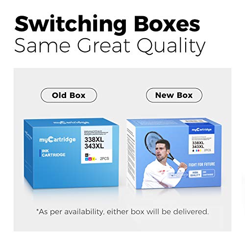 Mycartridge-2-Compatible-HP-338343-Cartucho-de-Tinta-338XL-343XL-para-HP-Photosmart-C3180-8750-Deskjet-6540-PSC-1610-2355-Officejet-H470-NegroColor