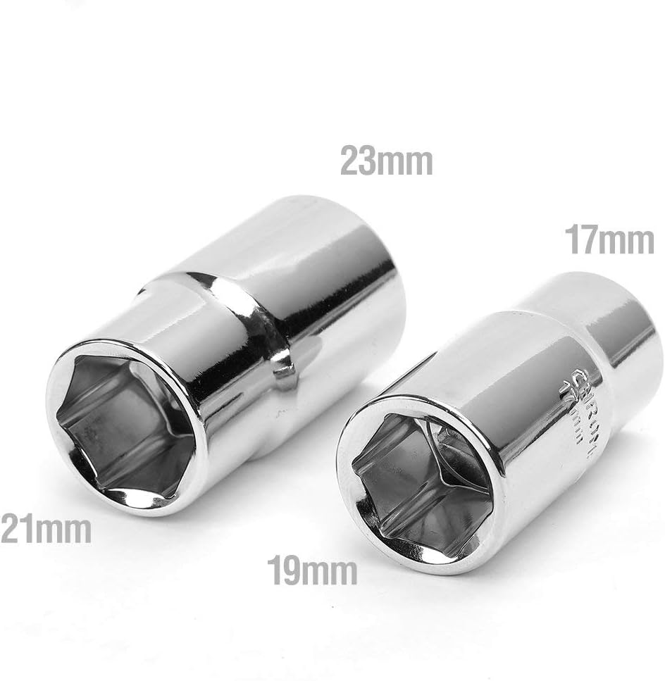 WORKPRO Telescoping Lug Wrench,Wheel Wrench with Standard CR-V Sockets 17/19, 21/23mm: Automotive
