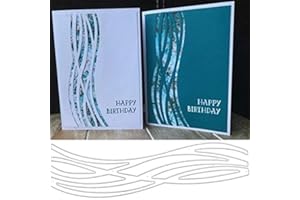 1 matrice de découpe en métal avec lignes ondulées pour bricolage, scrapbooking, album, carte décorative