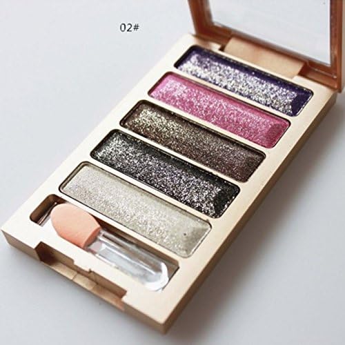 Eye shadow,IMJONO party summer St. Patrick's Day 2019 Surprise Best Gift for Girlfriend Lover Wife Discount clearance New 5 Color Glitter Eyeshadow Makeup Eye Shadow Palette 2#