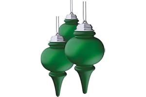 Xodus Innovations WP660-3 Battery Powered 8 inch LED Finial Ornaments, Pulsing Action, Dusk Sensor (Pack of 3), Green