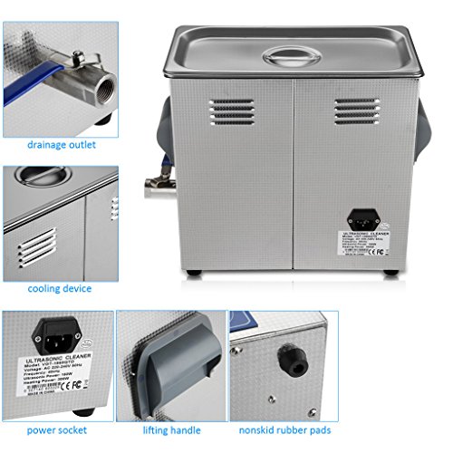 GT SONIC Digital Ultrasonic Cleaner 6L with Adjustable Timer and