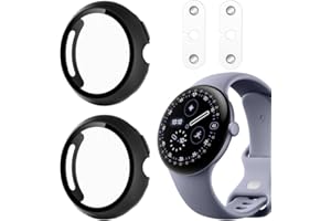 2 Pack for Google Pixel Watch 4 45mm Screen Protector Case, Full Coverage HD Ultra-Thin Scratch Resistant Case, Hard PC Prote