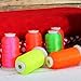 Neon Colors Polyester Embroidery Thread 6 Spool Set - Threadart