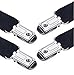 Adjustable Bed Sheet Corner Holders Elastic Grippers Suspenders Holder Straps Clips Fasteners, Mattress Cover Fasteners | Nickel Plated Clamps with Fabric Protector / Black, 1-Pack (4 pcs)