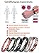 Titanium Magnetic Bracelet Therapy with 4 Element for Men/Women Arthritis Pain Relief Carpal Tunnel Insomnia+Hematite Pendant Necklace(Powerful Set)