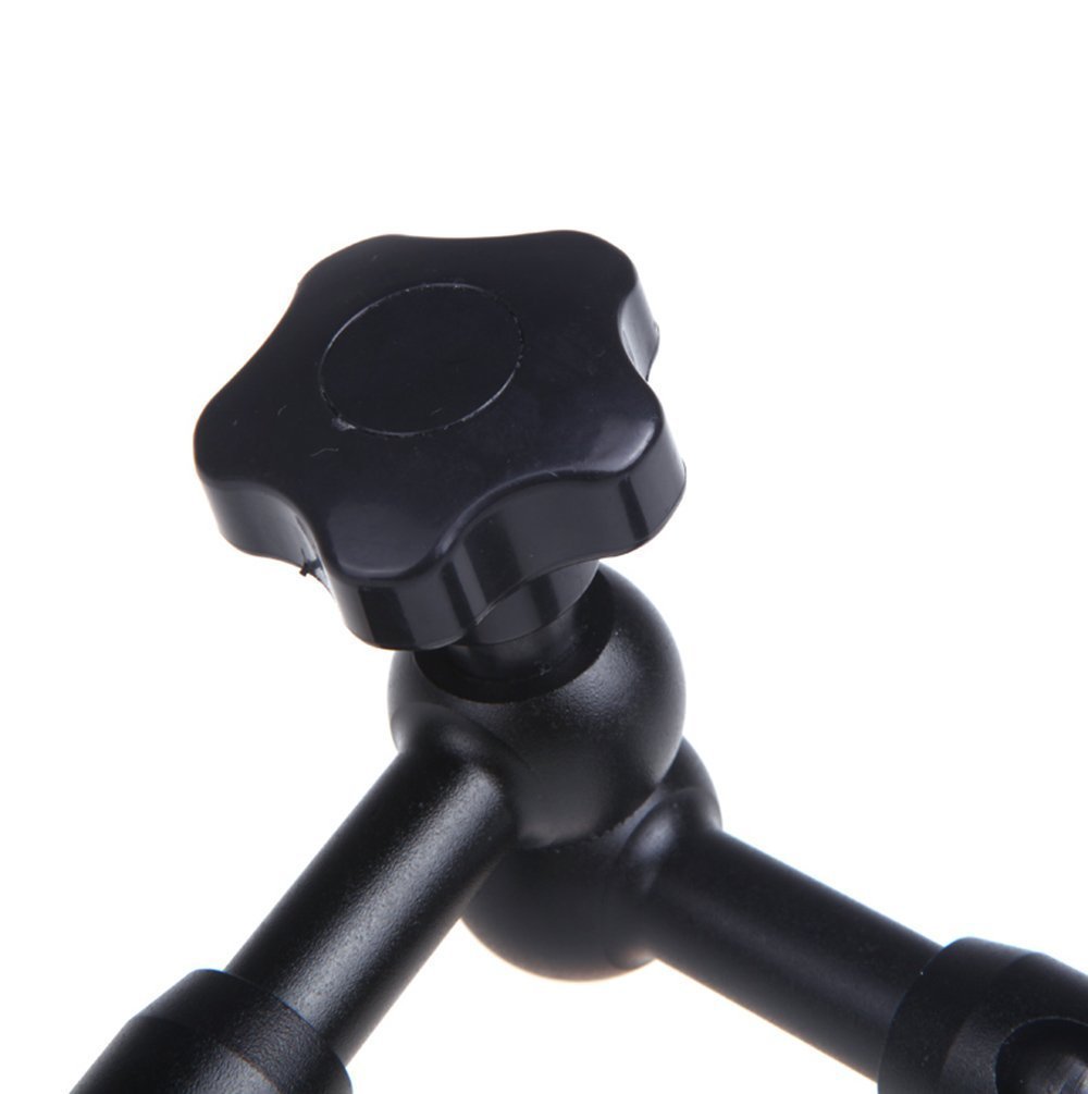 Magic Arm, CAM-ULATA 7 Zoll Einstellbar Reibung Articulating Magic Arm für Hot Shoe Mount DSLR Kamera Rig LCD DV Monitor / LED Leuchtet Taschenlampe Dolly Auto, Silber, 18cm / 7 \