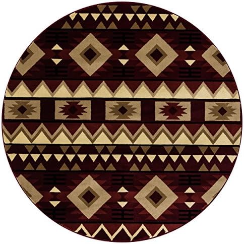 Great American Distributors Cottage Collection Navajo Area Rug, Red