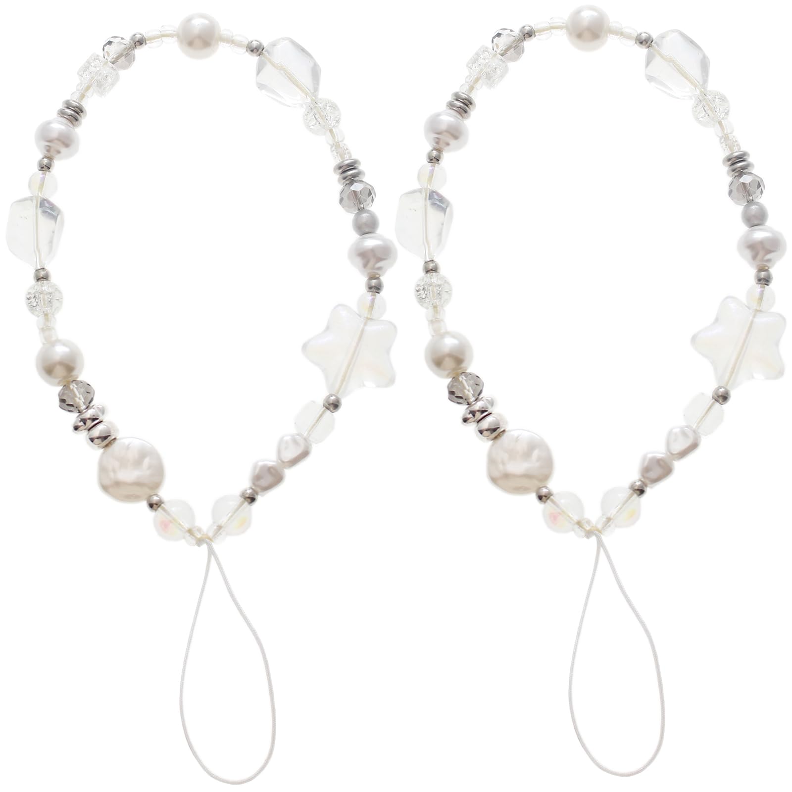 Beaded Camera Wrist Strap, Cute Phone Charms Strap, Pearl Bracelet Wrist Strap, Phone Keychain Decoration for Wallet AirPods