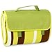 Outdoor Water-Resistant Picnic Blanket Tote,Green Stripe