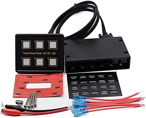 12 V 24 V 6 pandilla panel de interruptor LED Slim Touch ...