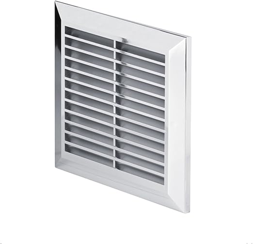 Armar Trading LTD Chrome Air Vent Grille 170mm x 170mm with Fly Screen