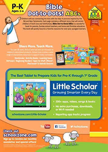 School Zone - Bible Dot-to-Dots! ABCs Workbook - Ages 3 to 6, Preschool to Kindergarten, Christian S - //medicalbooks.filipinodoctors.org