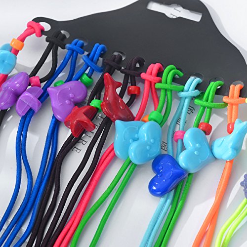 CROISSANT 12pcs Colorful Elastic Adjustable Nylon Cord Safety Kids Eyeglass Rope Chains Holder Eyewear Cord Neck Strap 【Exquisite Gift Packaging】