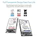 ORICO 2.5 USB 3 External Hard Drive Enclosure, USB3.0 to SATA Portable Clear Hard Disk Case for 2.5 inch 7mm 9.5mm SATA HDD SSD, Support UASP SATA III, Max 4TB, Tool-Free Design - Clear