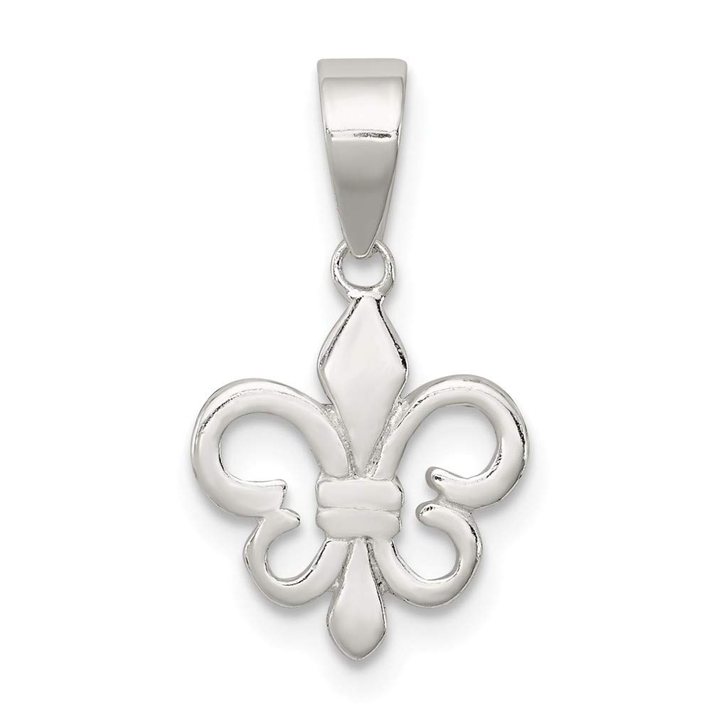 Sterling Silver Polished Fleur De Lis 