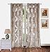 Ifblue 2 Panels Grommet Top Sheerness Velvet Cutting Flower Sheer Window Light Filtering Classic Curtains Drapes for Bedroom Kids Living Room(52