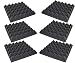 Foamily 6 Pack - Acoustic Foam Sound Absorption Pyramid Studio Treatment Wall Panels, 2" X 12" X 12" primary