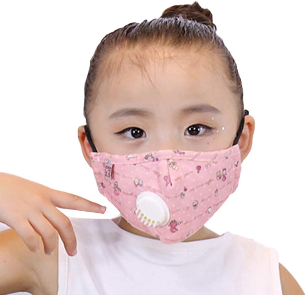 duotanyi PM2.5 Anti Haze Air Breather Cartoon Mouth Face Cover Replacement Filter for Children Pink