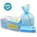 Easy-Tie Baby Disposable Diaper Sacks Bags,100% Biodegradable Diaper Bags with Baby Powder Scent, 250 Counts(Blue)