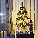 Goplus 2ft Tabletop Mini Christmas Tree, Artificial Small Christmas Tree with 67 PVC Branch Tips, Cloth Bag Base, Green Spruce Xmas Tree for Home, Office Decoration, No Assembly Required