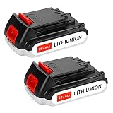 Happy Bean 2 Pack 20v 2600mah Li-Ion Replacement Battery for Black&Decker LBXR20 LB20, LBX20 Cordless Tool Battery