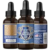 #1 BEST Beard Oil For Men - THE BOSS SCENT - Proprietary 9 Oil Blend Stimulates Facial Hair + Beard & Mustache Growth + Repairs Frizzy Hair + Eliminates Dry Itchy Skin For A Thicker Fuller Sexy Beard