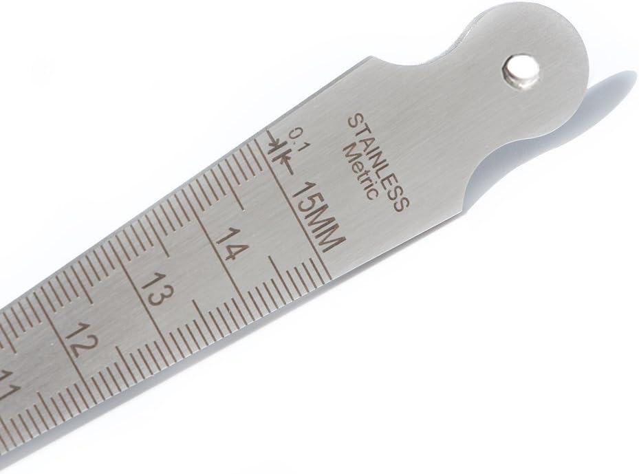 Taper Gage 1-15mm Stainless Taper Welding Gauge Test Ulnar Inch&Metric by Co-link, Silver, Small - Image 5