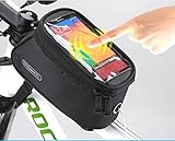 Roswheel Bicycle Bag Front Tube Touchscreen Mobile Phone Holder, Professional Bicycle Accessories, 4.8″ Screen