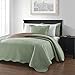 Chezmoi Collection Mesa 3-Piece Oversized Reversible Bedspread Coverlet Set (King, Sage/Taupe)