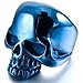 INBLUE Men's Stainless Steel Ring Blue Skull