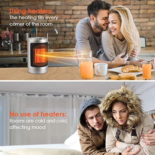 image for WEEKSTART Space Heater, 750W/1500W Personal Heater Fan - Ceramic Elect