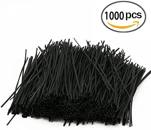 1000 Piece Black Metallic Twist Cable Cord Wire Ties