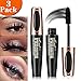 3PACK 4D Silk Fiber Lash Mascara, Extra Long Lash Mascara and Thick, Long Lasting, Waterproof & Smudge-Proof, All Day Exquisitely Lush, Full, Long, Thick, Smudge-Proof Eyelashes