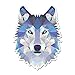 Dark Spark Decals Low Poly Geometric Blue Ice Wolf - Full Color Vinyl Decal for Indoor or Outdoor use, Cars, Laptops, Décor, Windows, and More (5in)