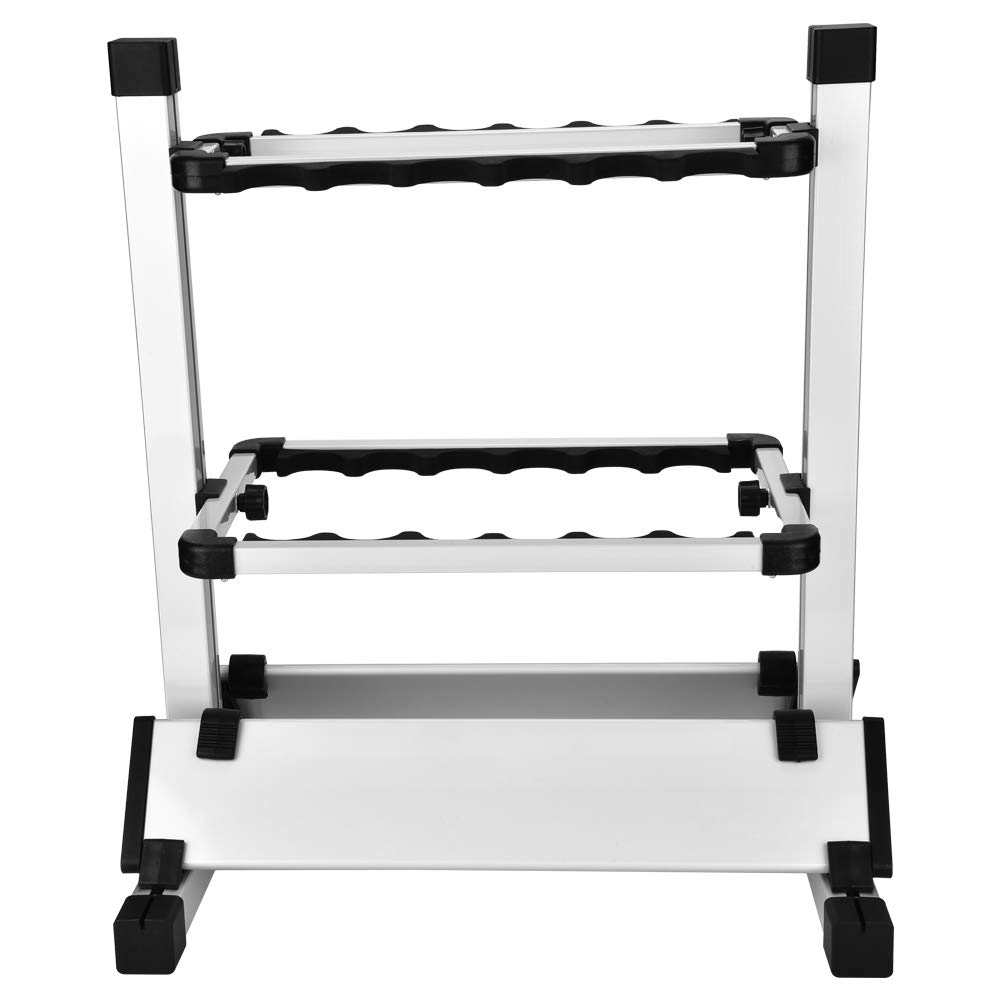 Ejoyous Fishing Rod Rack, Aluminum Alloy Rod Holder, Holds Up to 12 Rods, Rod Storage Rack for Garage Rod Storage Stand Organizer Rack for Garage or Home