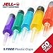 Jello Shot Syringes 50 Pack Shooters for 1.5oz Shots (FREE 5 Extra Caps + 70 Jello Shot Recipes PDF) Reusable Use for Halloween Tailgates Birthday Bachelor #1 Quality Plastic Syringes Bulk Pack